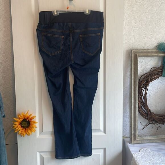 Women’s Oh Mama Blue Denim Straight Leg Maternity Jeans Size L - Picture 3 of 8